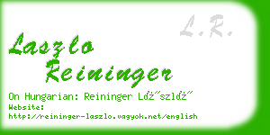 laszlo reininger business card